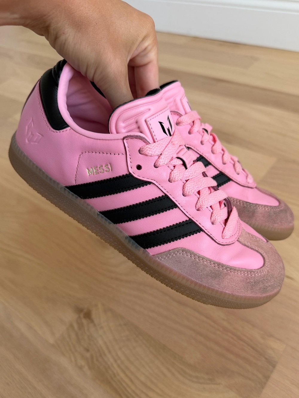 4.5Y / 6W adidas Samba x Messi Indoor "Inter Miami CF Home Kit" Pink